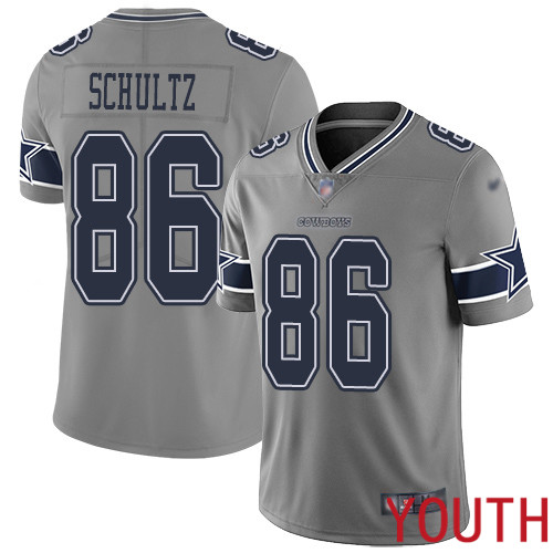 Youth Dallas Cowboys Limited Gray Dalton Schultz 86 Inverted Legend NFL Jersey